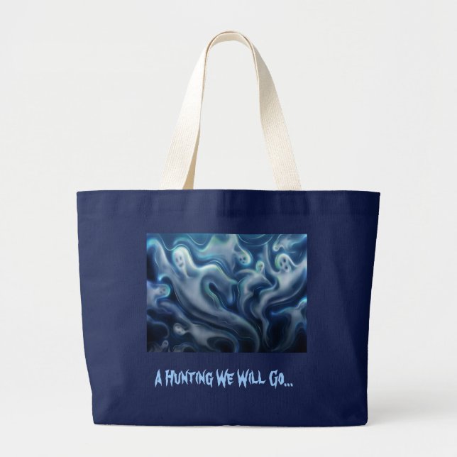 Bolsa Tote Grande Caça do fantasma que não saco (Frente)