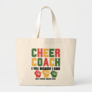 Bolsa Tote Grande CACHORRO CHEER Eu Grito Porque Eu Me Preocupo Com