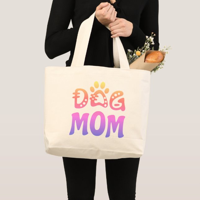 Bolsa Tote Grande Cachorro Mãe (Frente (produto))
