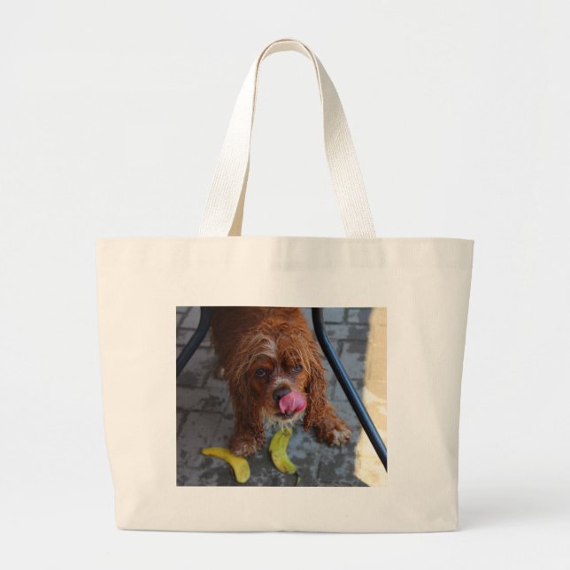 Bolsa Tote Grande Cachorro Molhado com Banana (Frente)