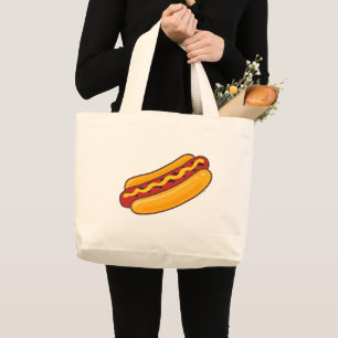 Bolsa Tote Grande Cachorro Quente Grelhado