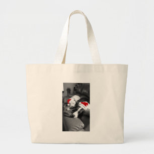 Bolsa Tote Grande cachorros pitbull filhotes de natal sonolentos ado