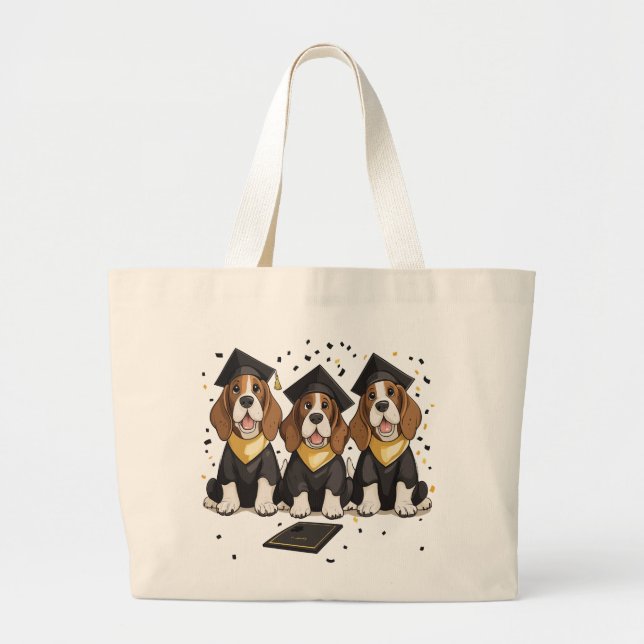 Bolsa Tote Grande Cães de Cães de Caça de Graduação (Frente)