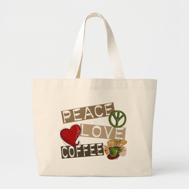 BOLSA TOTE GRANDE CAFÉ 2 DO AMOR DA PAZ (Frente)