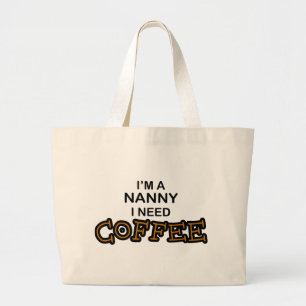 Bolsa Tote Grande Café da necessidade - baby-sitter