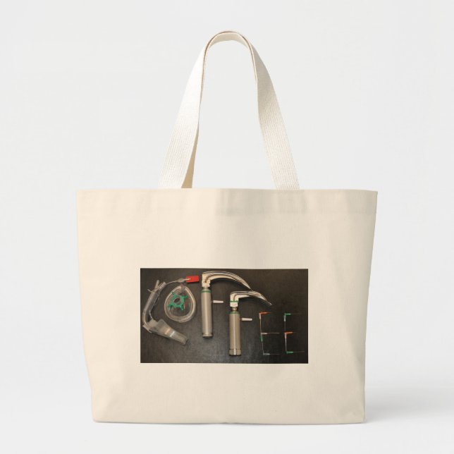BOLSA TOTE GRANDE CAFÉ PARA ANAESTHETISTS (Frente)