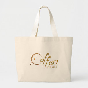 Bolsa Tote Grande Café primeiro saco de toalha jumbo
