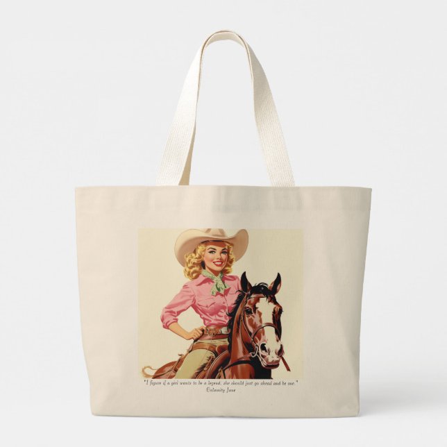 Bolsa Tote Grande Calamity Jane: Folhas de Rastreio (Verso)