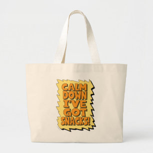 Bolsa Tote Grande Calma, tenho lanches aqui