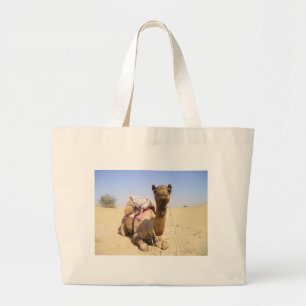 Bolsa Tote Grande Camel Desert Médio Oriente Paz Amor Natureza Desti
