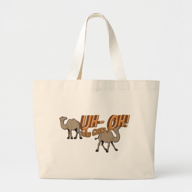 Bolsa Tote Grande Camelo Hump Day que se preocupa (Frente)