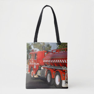 Bolsa Tote Grande Caminhão de Bombeiros Vermelho,