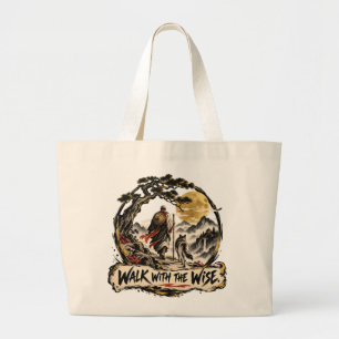 Bolsa Tote Grande Caminhe Com o Sabio Dhammapada