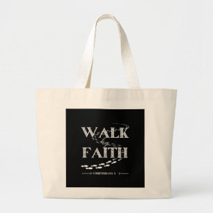 Bolsa Tote Grande Caminhe pela Fé – 2 Coríntios 5:7