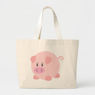 Bolsa Tote Grande Camisa bonito do porco T, camisas, presentes do