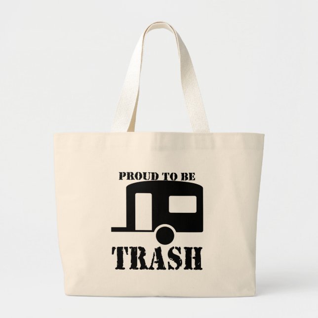 Bolsa Tote Grande Camisa Engraçado do Parque Trailer (Frente)