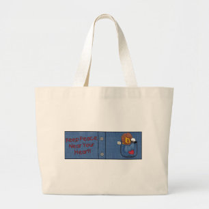 Bolsa Tote Grande Camisas de leão e borboletas