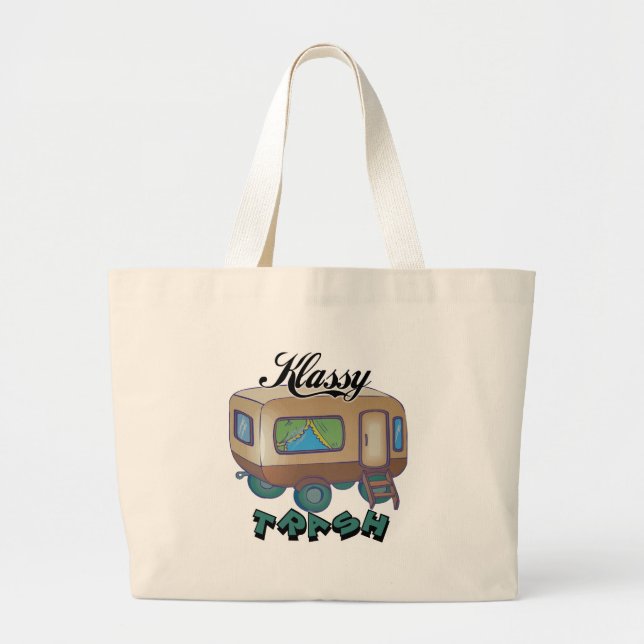 Bolsa Tote Grande Camisas e presentes no Parque Trailer Funny (Frente)