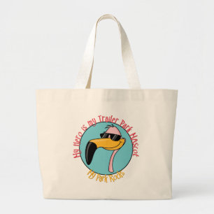 Bolsa Tote Grande Camisas e presentes no Parque Trailer Funny