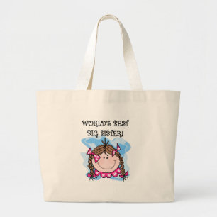 Bolsa Tote Grande Camiseta da irmã mais velha do mundo triguenho o