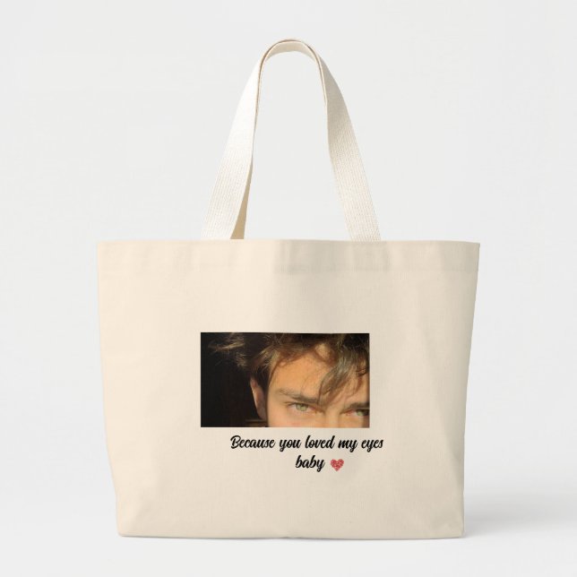 Bolsa Tote Grande Camiseta de presente de olhos (Frente)