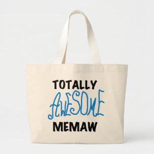 Bolsa Tote Grande Camiseta e presentes azuis totalmente