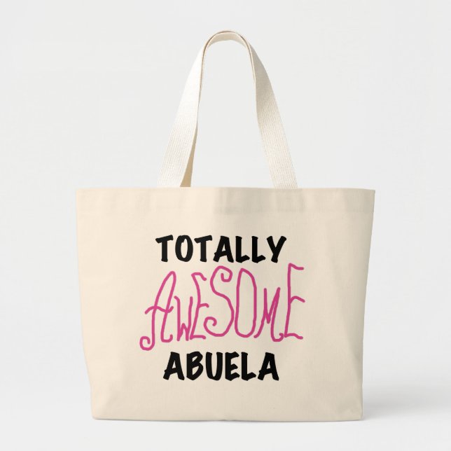 Bolsa Tote Grande Camiseta e presentes cor-de-rosa totalmente impres (Frente)
