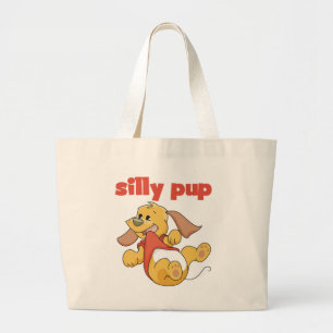 Bolsa Tote Grande Camiseta e presentes parvos do filhote de cachorro