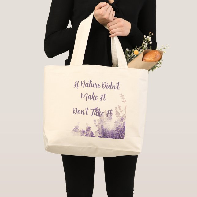 Bolsa Tote Grande Camiseta Natureza (Frente (produto))