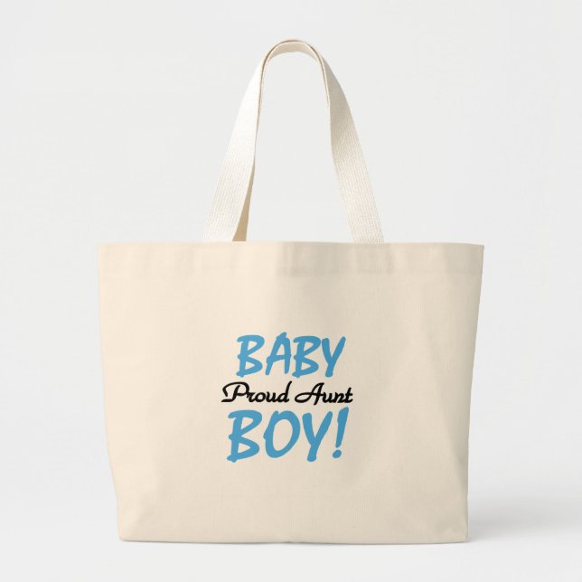 Bolsa Tote Grande Camisetas e presentes da tia Baby Boy (Frente)