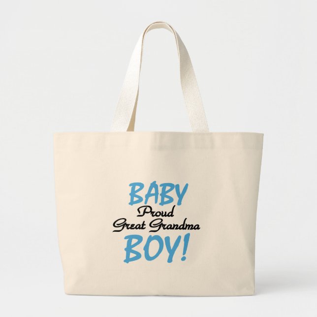 Bolsa Tote Grande Camisetas e presentes da vovó Excelente e bebê  (Frente)