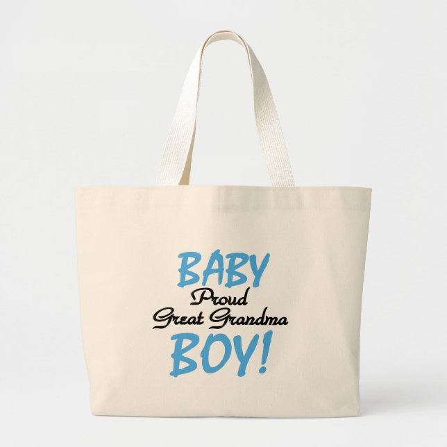 Bolsa Tote Grande Camisetas e presentes da vovó Excelente e bebê  (Frente)