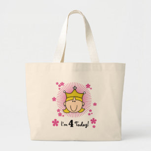 Bolsa Tote Grande Camisetas e presentes de aniversário da princesa l