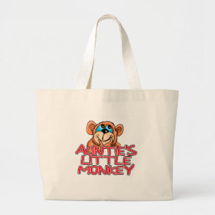 Bolsa Tote Grande Camisetas e presentes de macaquinho da tia