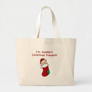 Bolsa Tote Grande Camisetas e presentes de Natal do pai