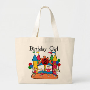 Bolsa Tote Grande Camisetas e presentes de segundo aniversário de Ga