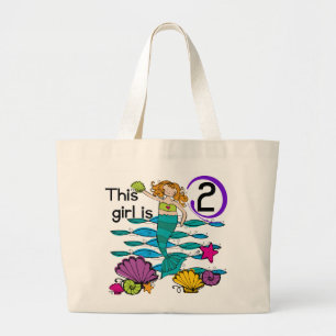Bolsa Tote Grande Camisetas e presentes de segundo aniversário de se