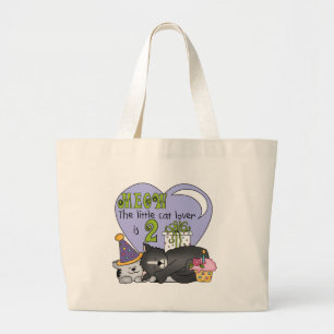 Bolsa Tote Grande Camisetas e presentes do segundo aniversário do Ga