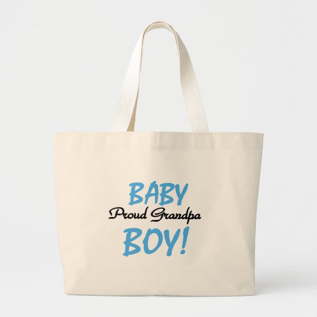 Bolsa Tote Grande Camisetas e presentes orgulhosos do vovô (Frente)