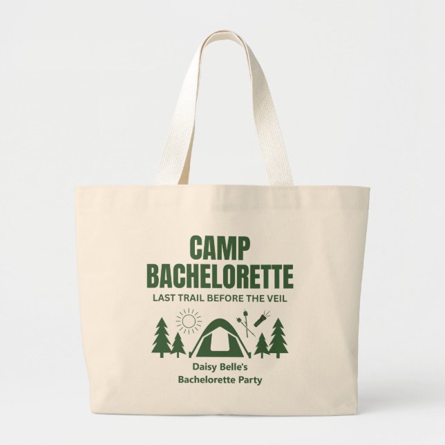 Bolsa Tote Grande Camp Bachelorette Green Tote Bag (Frente)