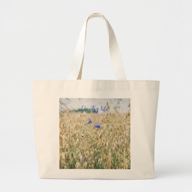 Bolsa Tote Grande Campos de Verão solares (Frente)