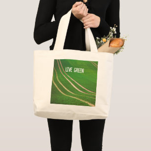 Bolsa Tote Grande Campos verdes