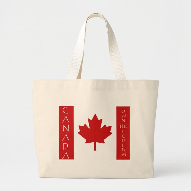 Bolsa Tote Grande Canadá possui o pódio (Frente)