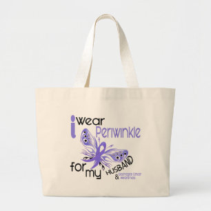 Bolsa Tote Grande Cancer esofágico EU VISTO a PERVINCA PARA MEU
