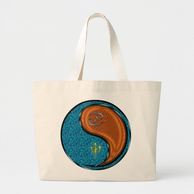 Bolsa Tote Grande Câncer & Macaco de Madeira (Frente)