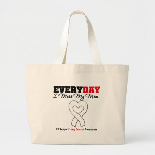 Bolsa Tote Grande Câncer pulmonar cada dia mim senhorita Meu Mamã