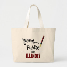Bolsa Tote Grande Caneta de Tinta Pública do Illinois