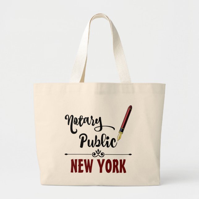 Bolsa Tote Grande Caneta de Tinta Pública Notícia de Nova York (Frente)
