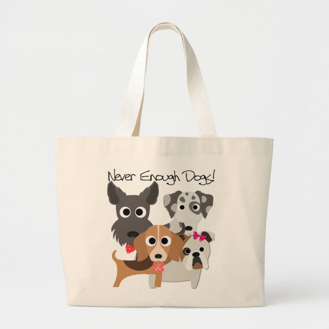 Bolsa Tote Grande Caninos Nunca Suficientes (Frente)