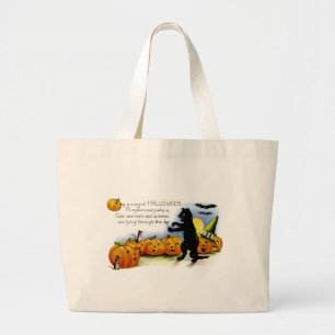 Bolsa Tote Grande Cante uma canção do Dia das Bruxas